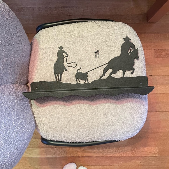 Other - Black Cowboy Metal Wall Art